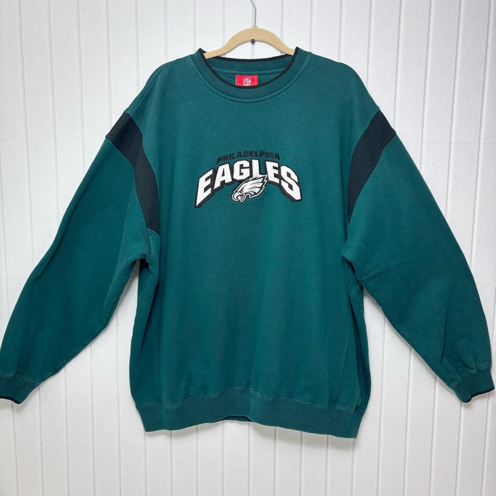 NFL Eagles Crewneck  Vintage Y2K Rare Sweatshirt 90s Size 2XL